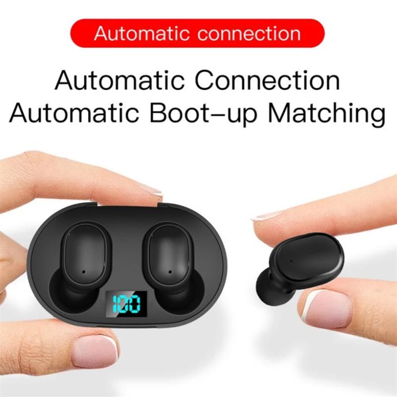 E6s Tws Fone Bluetooth-compatible Earphones Wireless Hands Free Noise Cancelling Headset Compatible For Xiaomi Redmi