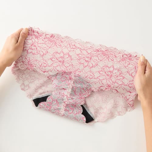 Tuche TC6871P Lace Sanitary Shorts for Regular Use, Compatible with Winged Pads