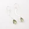 Green Amethyst Gemstone 925 Sterling Silver Jewelry Handcrafted Earrings 2.60" EE-43-37