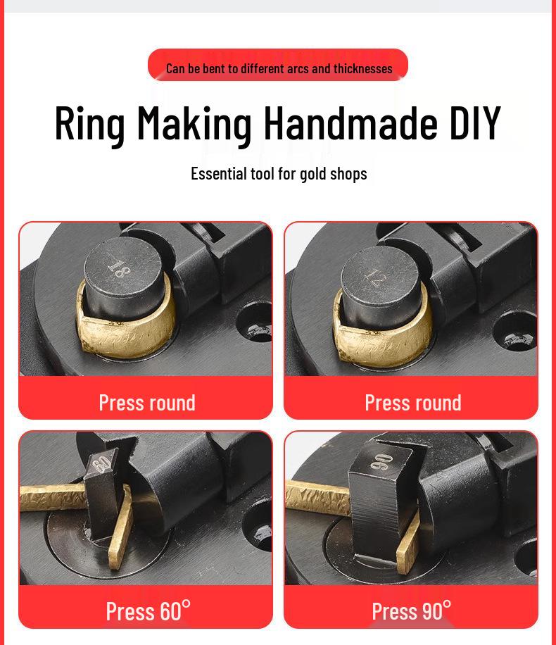 Ring Bender Crimping & Rolling Machine Kit for Gold, Silver, Copper Forming & Repair