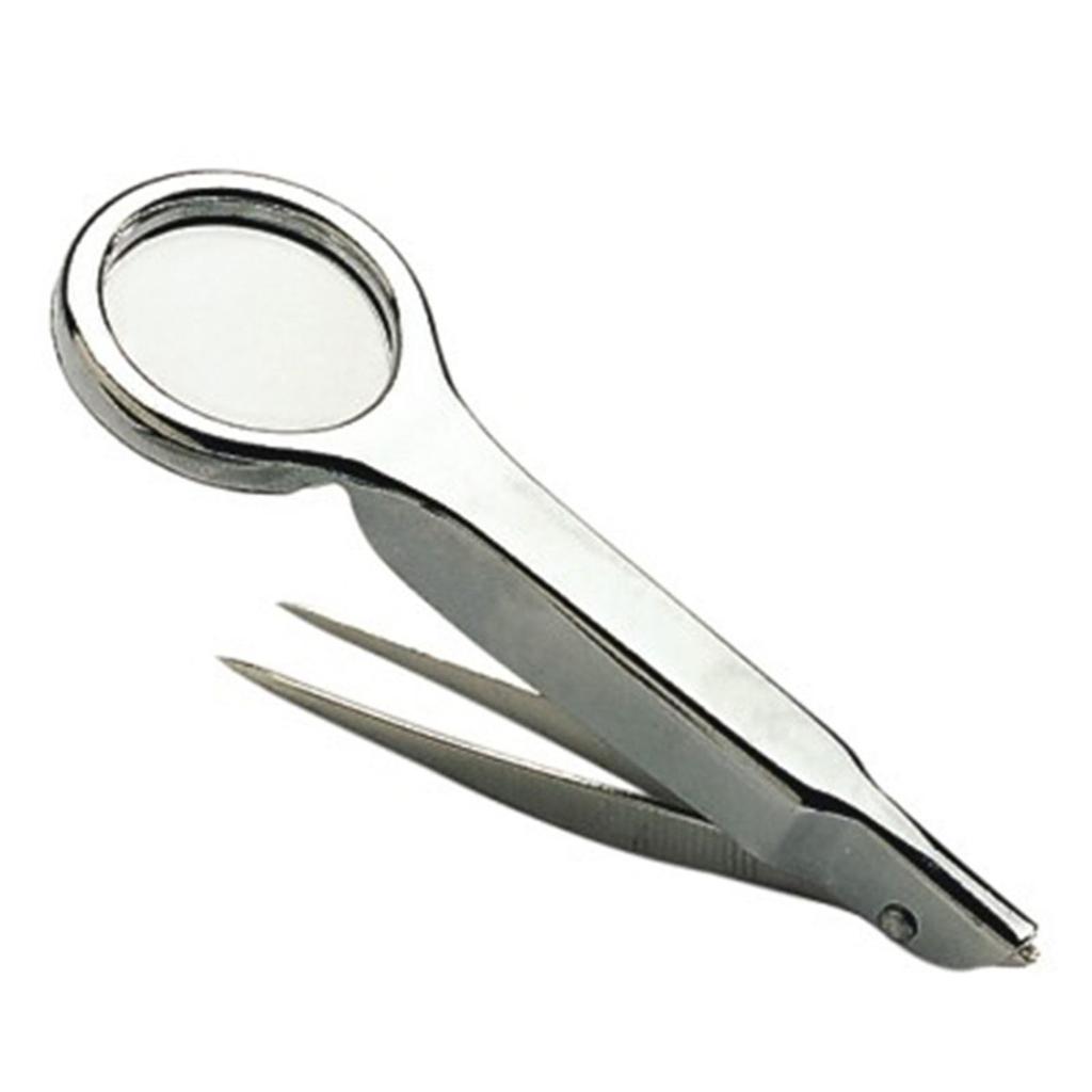 Magnifying Glass Tweezer Hand-held Magnifying Glass with Tweezer Repair Tools Tweezer with Magnifier for Jewelry Repair