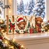 Standing Wooden Signs for Entryways Highland Cow Home Ornament, 2D Tabletop Sign, Rustic Tiered Tray Christmas Decorations Festive Centerpiece Mantel