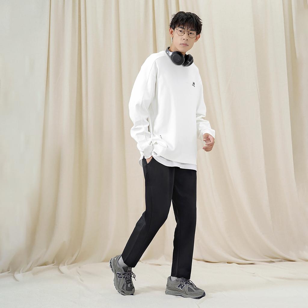 New Balance Sweatshirts Unisex White Crew Neck Moderate Regular 5CC38623-IV