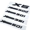 ABO1 Car Emblem Sticker 3D ABS Glossy Black XDrive18i 20i 23i 25i 28i 30i 35i 40i 45i 50i 55i For BMW X1 X2 X3 X4 X5 X6 X7 GT