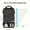 1PACK/115 in 1 Strong Magnetic Screwdriver Tool Set Mobile Phone Repair and Disassembly Tool Household Multifunctional Manual, Screw Batch Set