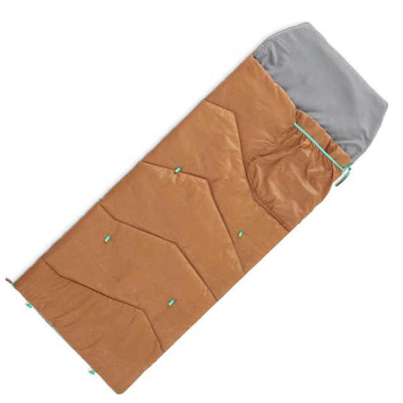 

DECATHLON Moisture Resistant Mat Floor Mat Pillow 10°C Kids Camping Yellow Sleeping Bag Polyester 170 cm x 65 cm Single Size