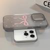 Pink Bow Pattern Phone Case For IPhone 17 16 13 15 11 12 14 17 Pro Max Air 7 8 Shockproof Transparent Cover Silicone Soft Funda