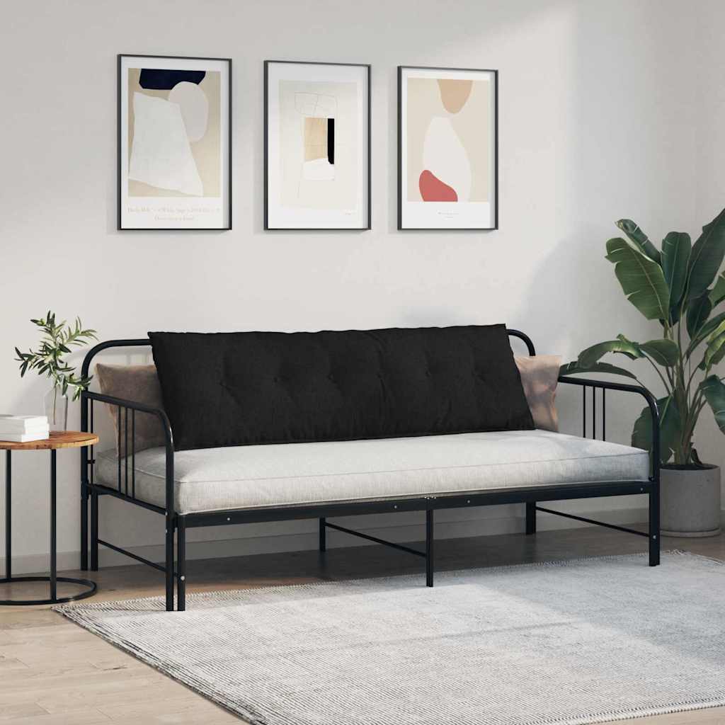 Back Cushion Black 160 x 19 x 50 cm Fabric