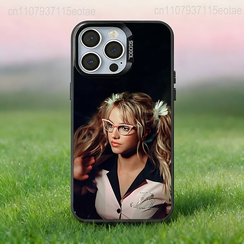 B-Britney SINGER S-Spears  Phone Case For iPhone 17,16,15,14,13,12,11,Pro,Max,Plus,E,Air,Mini Black Tpu IMD Cover