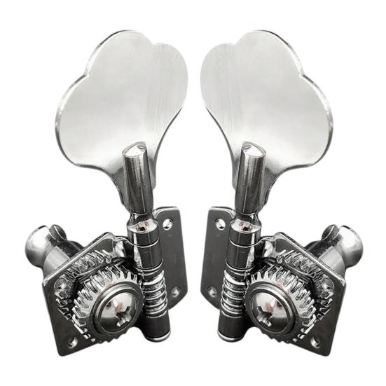 4Pcs Open Gear Bass Tuner Electric Bass Machine Head Left Right Hand Guitar Bass Tuning Key Peg Replacement Parts