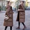 Mid To Long Down Jacket Knee Length Winter Item Thickened Warm Loose Versatile Jacket Women's Solid Color