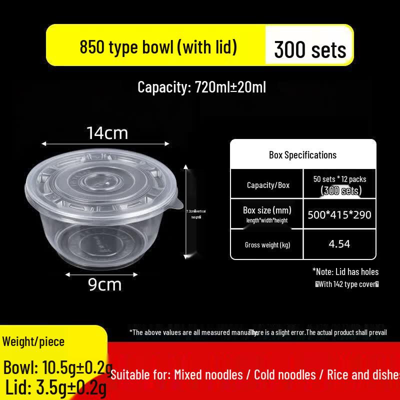 Disposable Round Plastic Food Containers