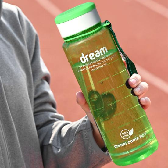 1000ml Sport Bottle Food-grade High Capacity Leak-proof Heat Resistance Drop-resistant Summer Simple Tea