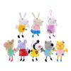 Peppa Pig 19cm Plyšové Přívěskové Panenky George Rebecca Rabbit Susy Sheep Kreslená Figurka Model Plyšové Hračky Narozeninový Dárek Pro Děti