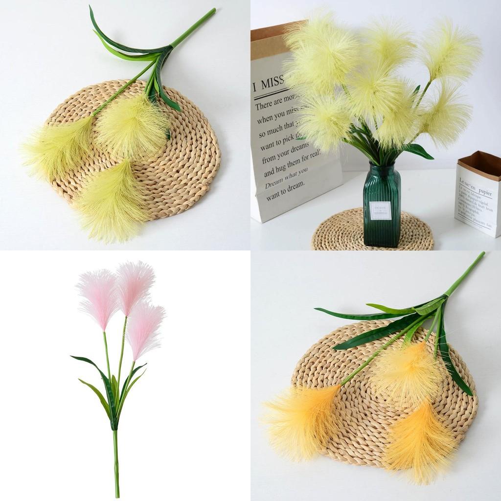 Faux Phragmites Australis Decorative Arrangement With Embossed Pattern For Home Wedding Garden