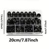 145 Pcs Hex Nut Bolt Cover Screw Cap M4-M12 Nylon Nut Dome Hex Cover Protective Hex Screw Bolt Set