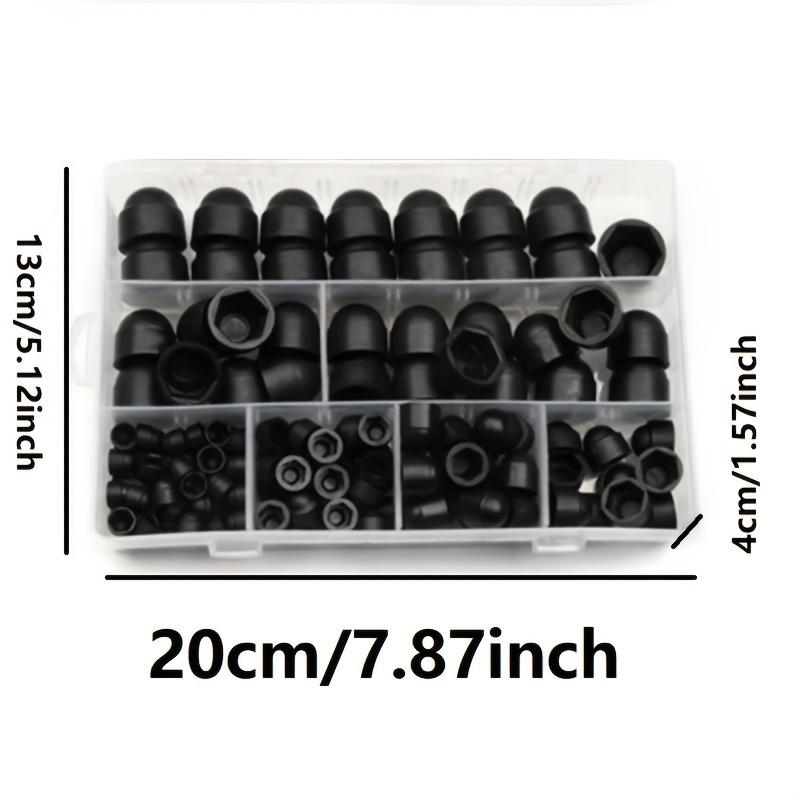 145 Pcs Hex Nut Bolt Cover Screw Cap M4-M12 Nylon Nut Dome Hex Cover Protective Hex Screw Bolt Set