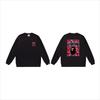 Unisex lässiger übergroßer Rundhals-Pullover mit Schriftzug-Print leichter Baumwoll-Hoodie