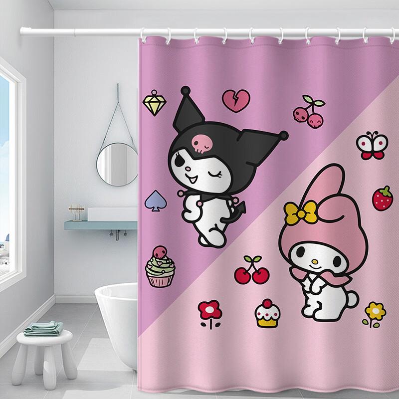 Kuromi Cartoon Waterproof Shower Curtain