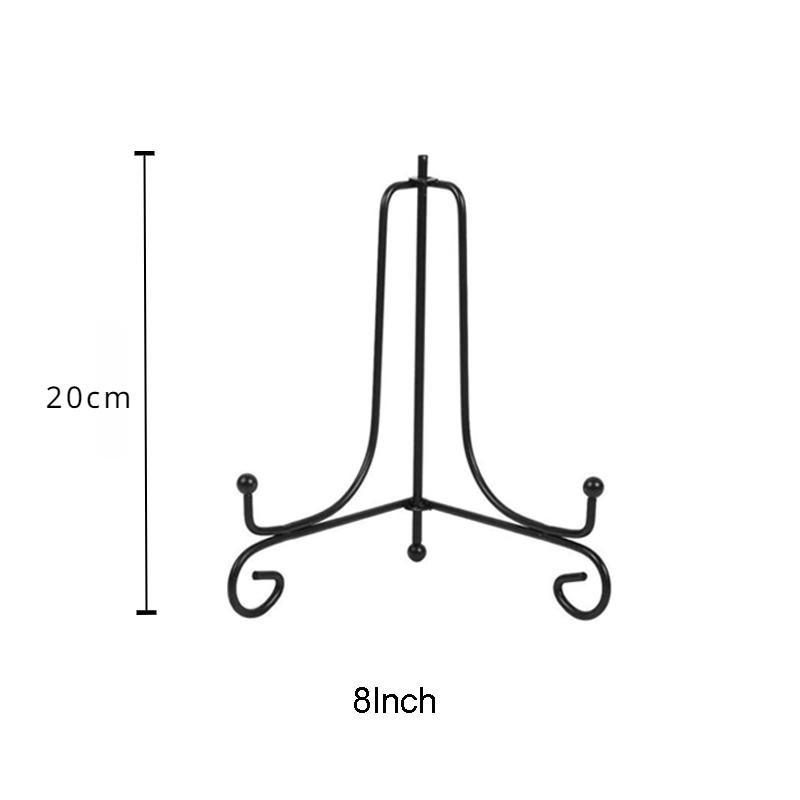 1pc Black Iron DIY Craft Bracket Book Holder Photo Pedestal Bowl Picture Frame Plate Rack Display Stand Easel Storage Holders