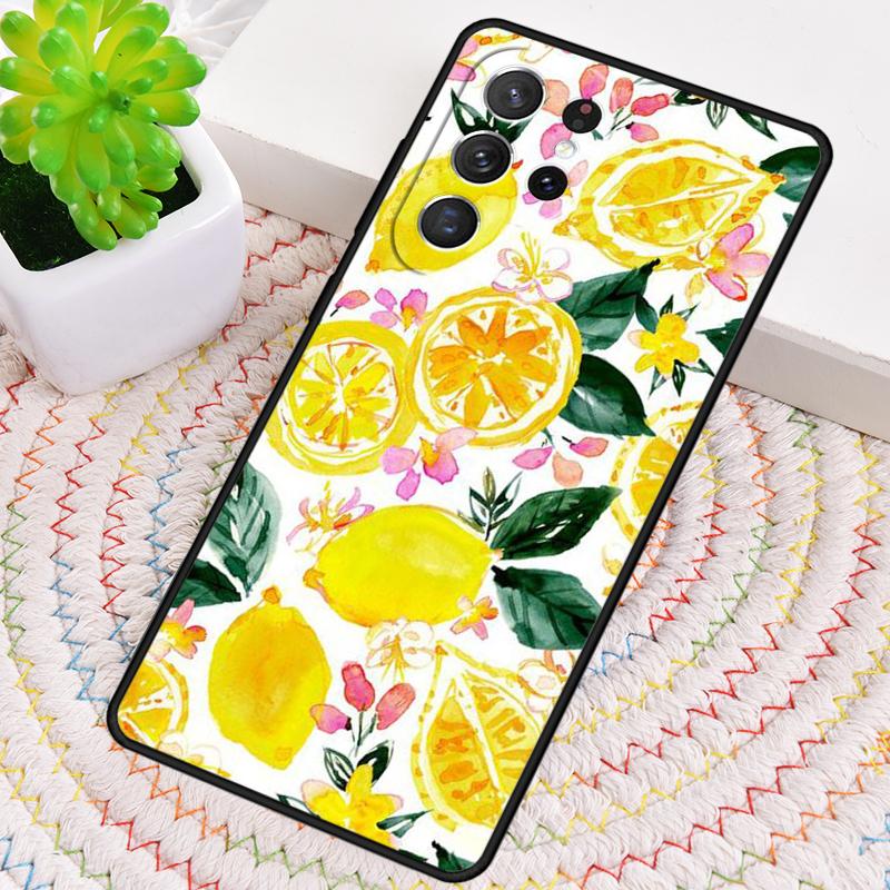 כיסוי טלפון קיץ טרופי פירות לימון TPU רך עבור Samsung Galaxy note 10 pro S26 S25 S24 S23 S22 Ultra Plus S21 FE S20
