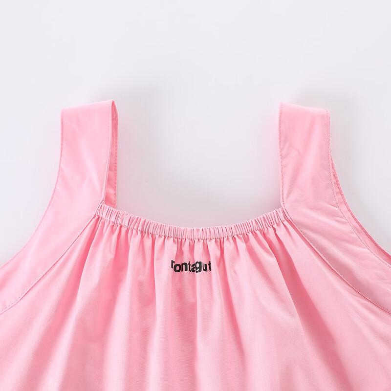 Montagut Girls' Sweet Bow Summer Sleeveless Cotton Dress