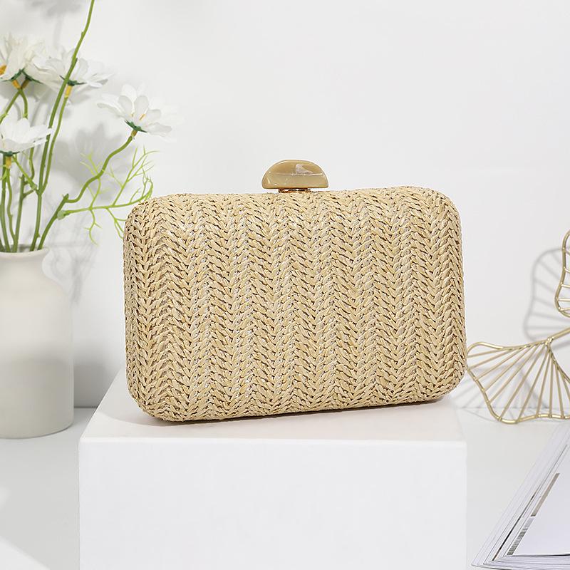 

Weave Straw Evening Clutch Bags for Women Summer Party Fashion Shoulder Bags Luxury Purse Hadbags Wedding Bridal Clutches Sac хаки