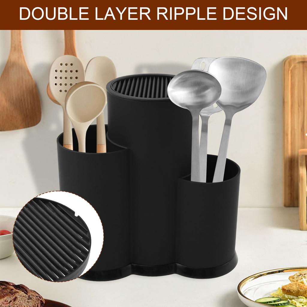 Universal Knife Block Without Knives Detachable Space Saving Knife Holder Kitchen Storage Organizer for Cutlery Organization