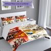 3pcs Football club logo Duvet Cover Set, Includes 1 Duvet Cover and 2 Pillowcases,Skin-Friendly&Comfortable Fabric,Suitable Bedding Sets