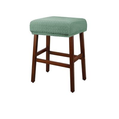 Durable Elastic Square Stool Cover Anti-dirt Washable Jacquard Slipcover Anti-slip Rectangle Bar Stool Cover