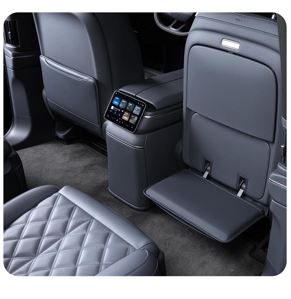 Nio ES8 Rear Seat Kick Mats - Second Row Leather Backrest Protectors for Car Interior Decoration.