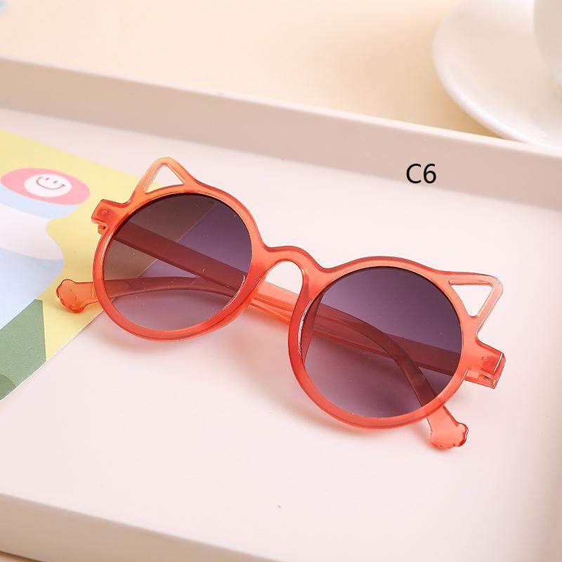 Cute Animal Girl Boy Cartoon Cat Ear Sunglasses Outdoor Sunscreen Children Cute Retro Sunglasses Classic Protective Kids
