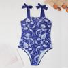 Women's One-Piece Printed Swimsuit - Fashionable, Sexy, Sleeveless, Slimming, Conservative Design