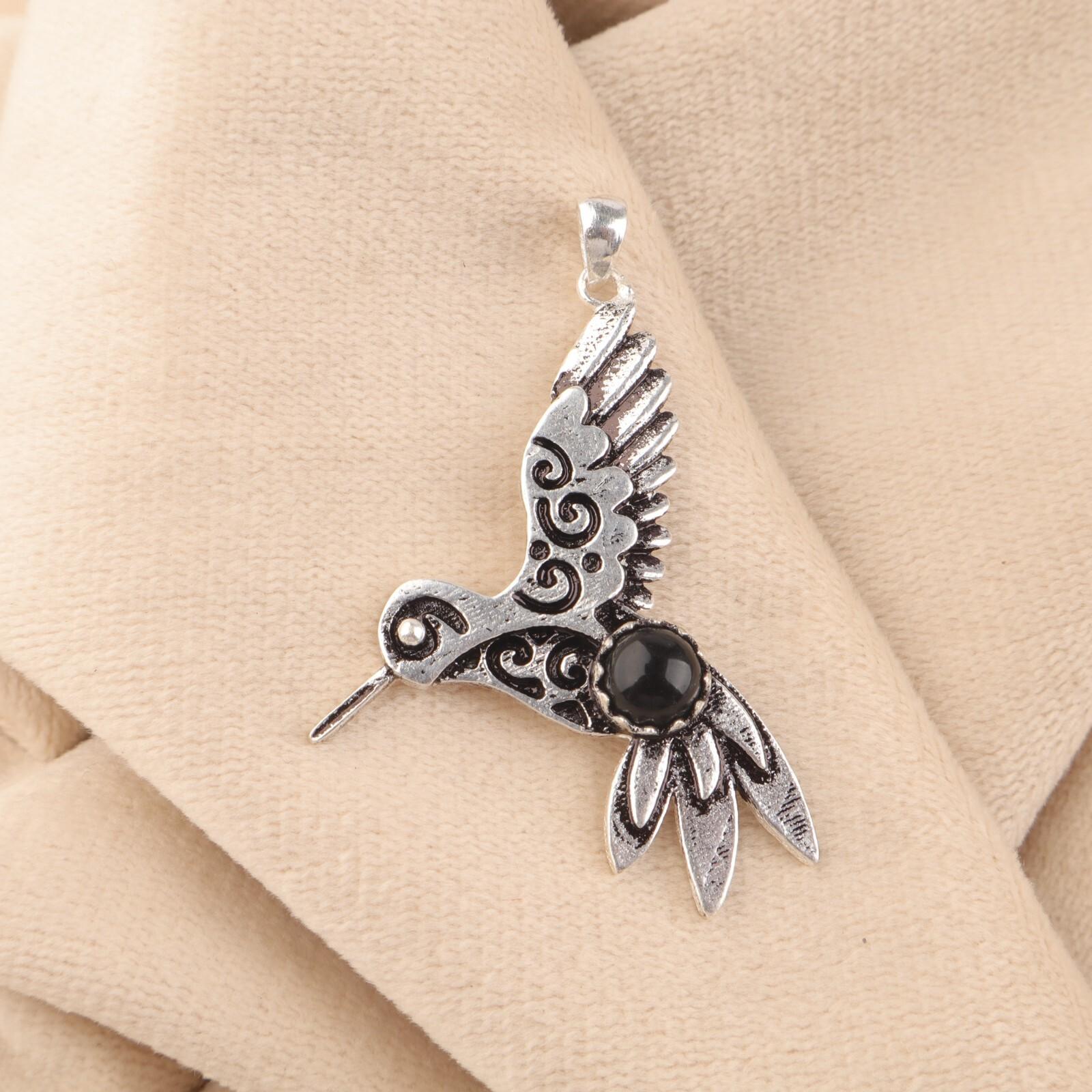 

Редкий драгоценный камень Черный турмалин Ювелирные изделия из стерлингового серебра 925 пробы Кулон ручной работы 1,8 CP-20-20