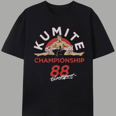 Kumite 88 Blood Sport TShirt 100 Cotton ONeck Short Sleeve Summer Casual Mens Tshirt Streetwear