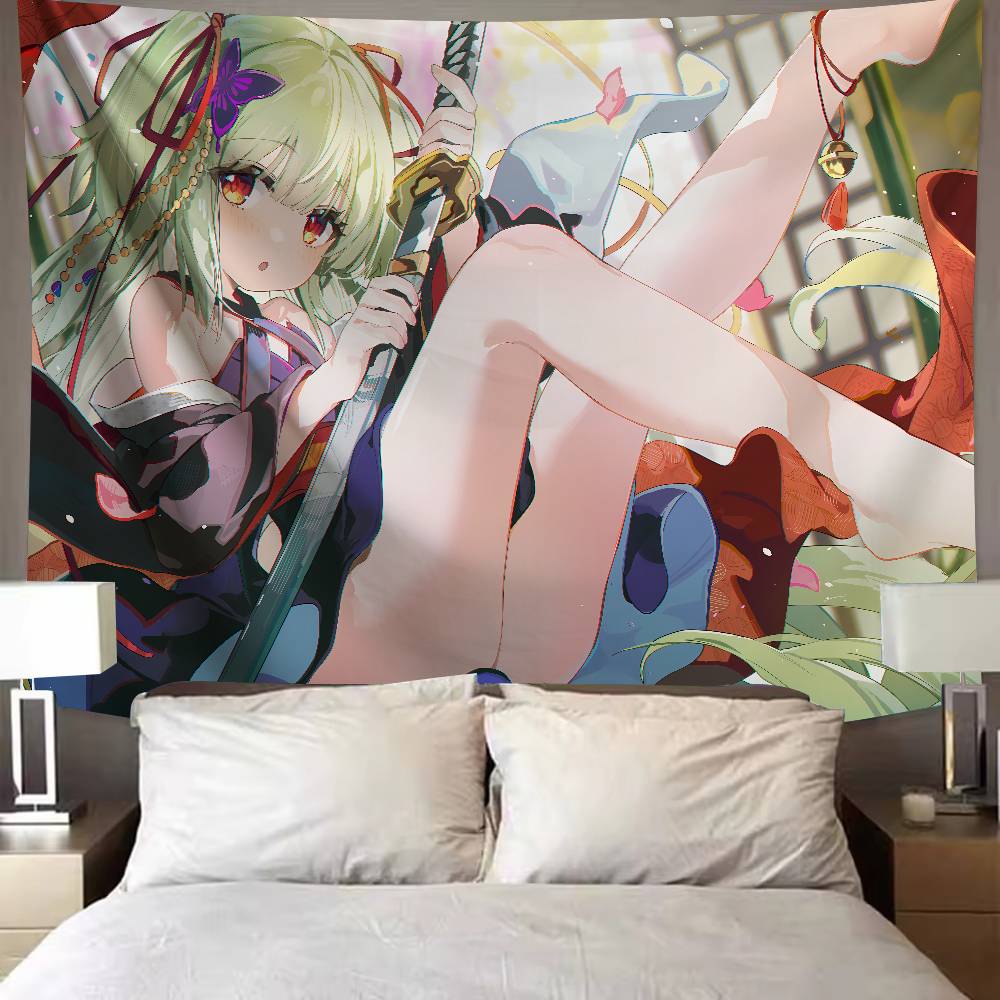 Kawaii Murasame Söt Galgame Senren Banka Flickrum Väggbonad Heminredning Väggkonst Väggbonader Sovsal Bakgrundstyg Gåva