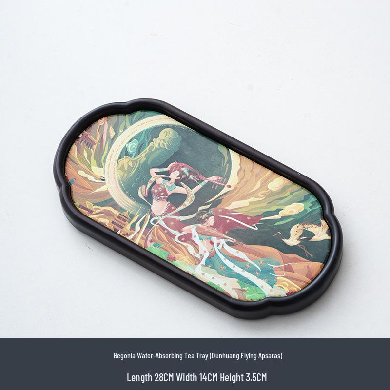 Water Absorbent Tea Tray - Small Chinese Gongfu Tea Set Accessory and Coaster for Tea Ceremony.