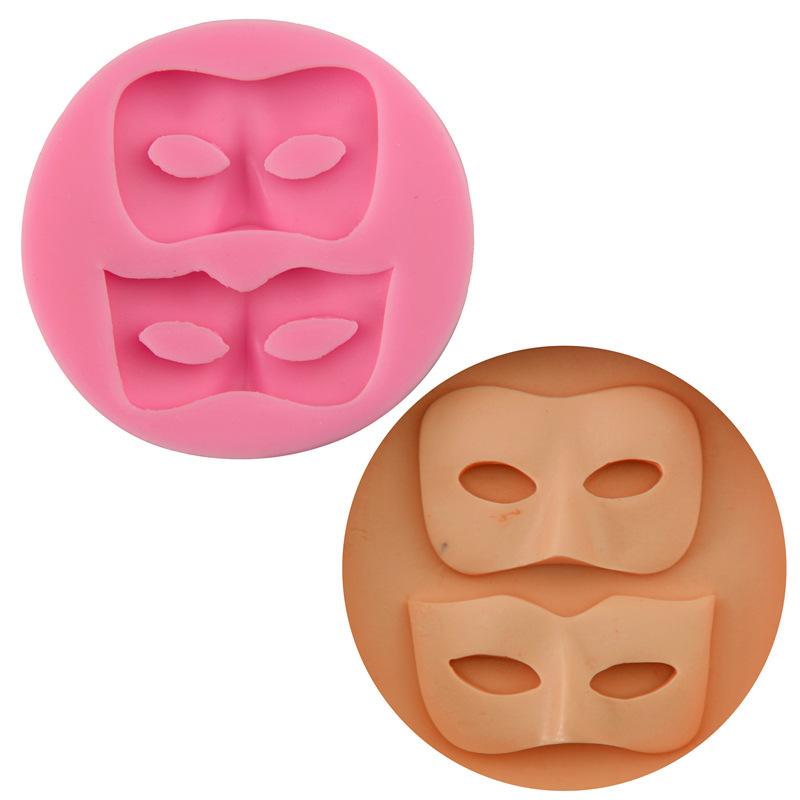 Maska Forma Silikonowa Makijaż Halloween Motyw Balu Forma do Cukru na Ciasto Narzędzie do Pieczenia Czekolady DIY Ręcznie Robiona Forma do Mydła Hurt