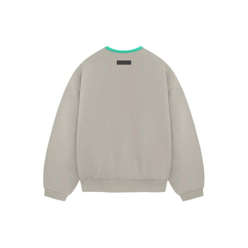 Fear of God Essentials Ss24 Drop2 Crewneck Sweatshirt Solid Color Crew Neck Fleece Casual Pullover Sweatshirt Men Seal Gray 192SP244685F