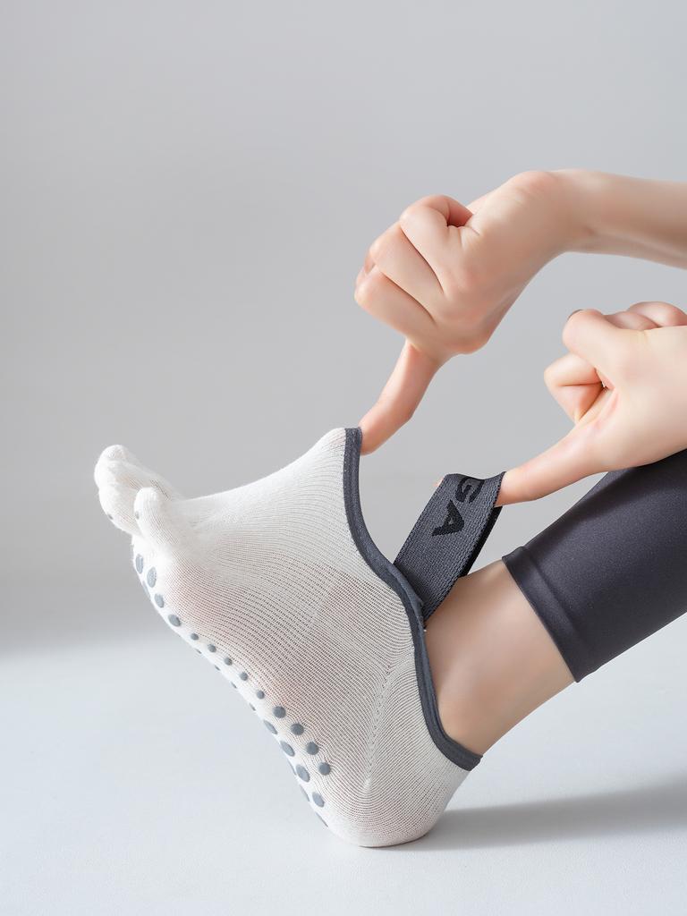 1 Paar Damen-Fünf-Zehen-Socken, professionelle Anti-Rutsch-Yoga-Socken, Pilates-Fitness-Socken