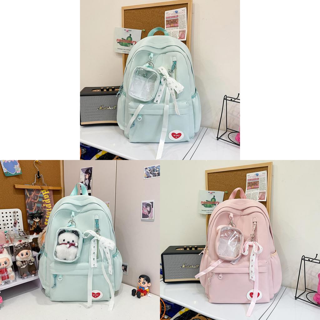 Style Backpack For Girls With Nylon Material And Large Capacity For School Use