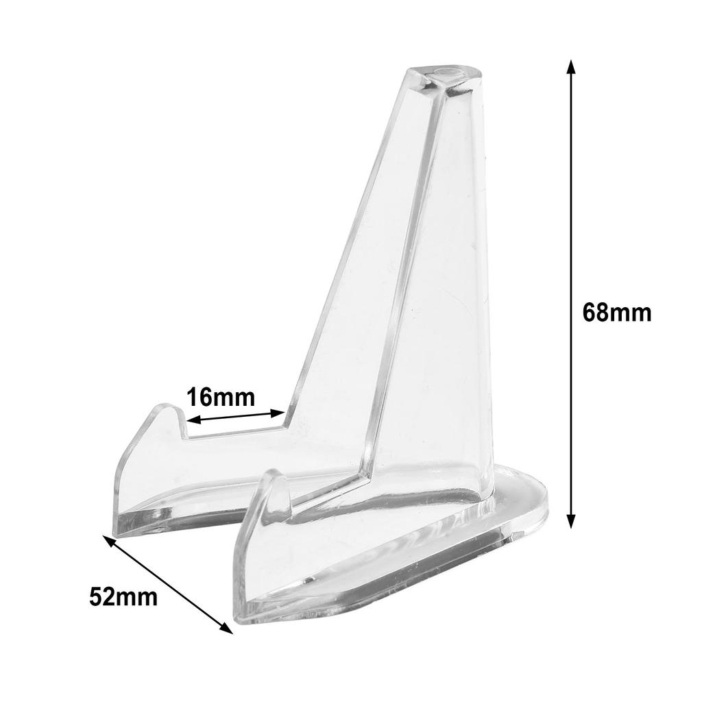 10st Akryl Minnesmynt Displayställ Kort Foto Genomskinlig Triangel Stödhylla Heminredning Delar