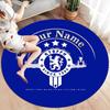 Chelsea F Custom Name Round Area Rug,Carpet Rug for Living Room Bedroom Sofa Playroom Decor,Non-slip Floor Mat