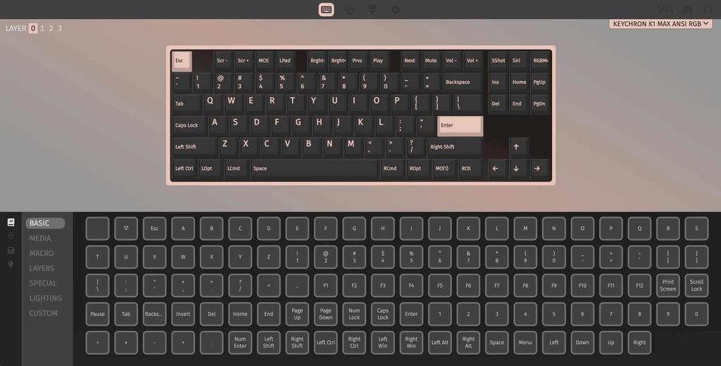 Keychron - K1 Max QMK/VIA Wireless Custom Mechanical Keyboard - Low Profile Wireless Mechanical Keyboard White Gateron Brown