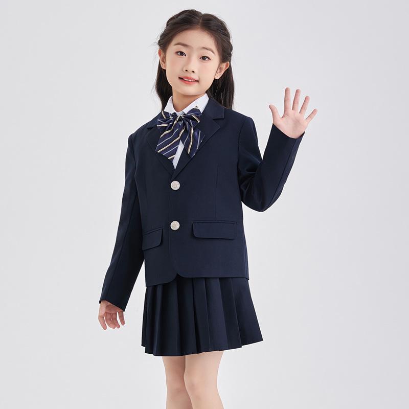 Uniformes Escolares Infantis Estilo Britânico para Jardim de Infância e Escola Primária para Primavera e Verão