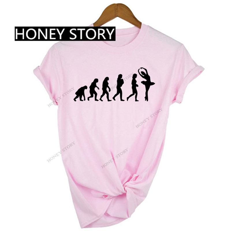 Dance Letter Print T Shirt Ballet Silhouette Monogram Print Women's T-shirt Loose Aesthetic Tops Graphic T Shirts Pro Choice