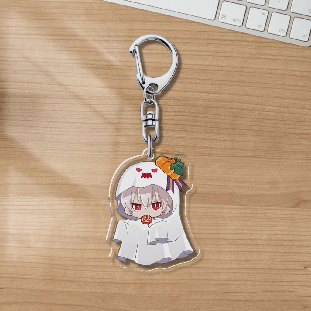Fire Force Acrylic Cartoon 6cm Anime Pendant Keychains Holder Car Key Chain Key Ring Phone Bag Hanging Jewelry Gifts Accessories