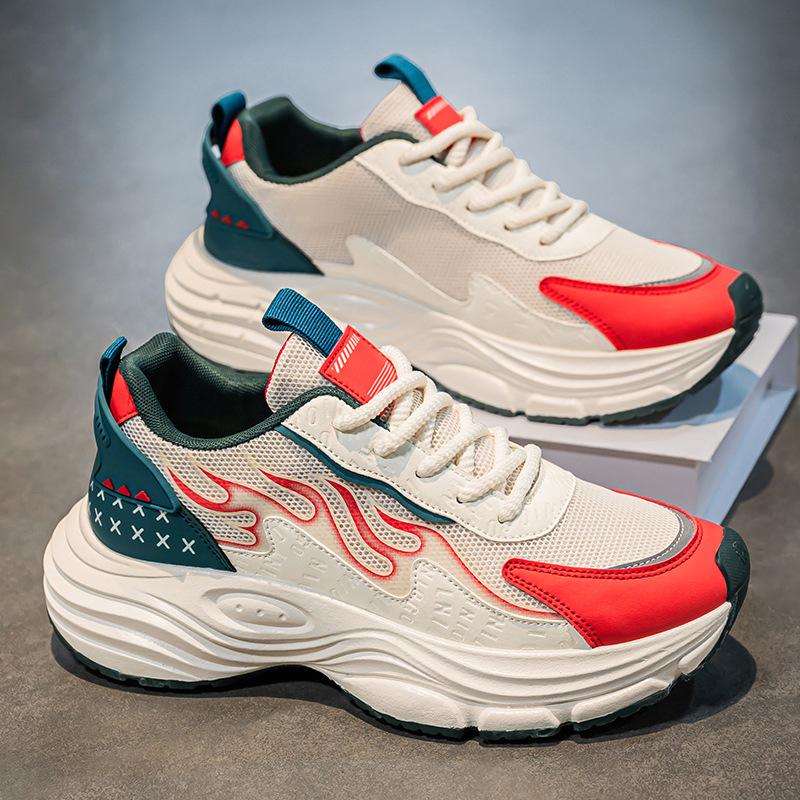 New spring student leisure sports breathable thick-soled heightening dad shoes