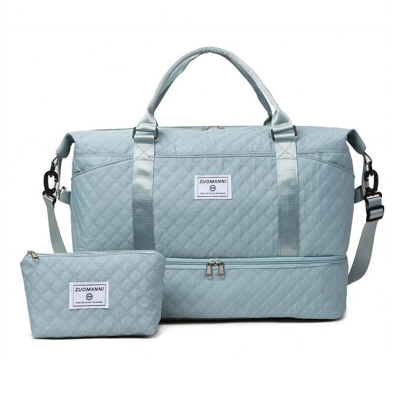 Sports fitness bag large capacity independent shoe compartment dry and wet separation shoulder travel bag yoga swimming fitness bag