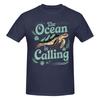 Unisex The Ocean Is Calling Turtle Lover Sea Thermal Fun T Shirt Streetwear Plus Size Cotton Custom Sleeve Shirts
